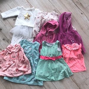 9 Piece Baby Girl 12 Months Mixed Lot